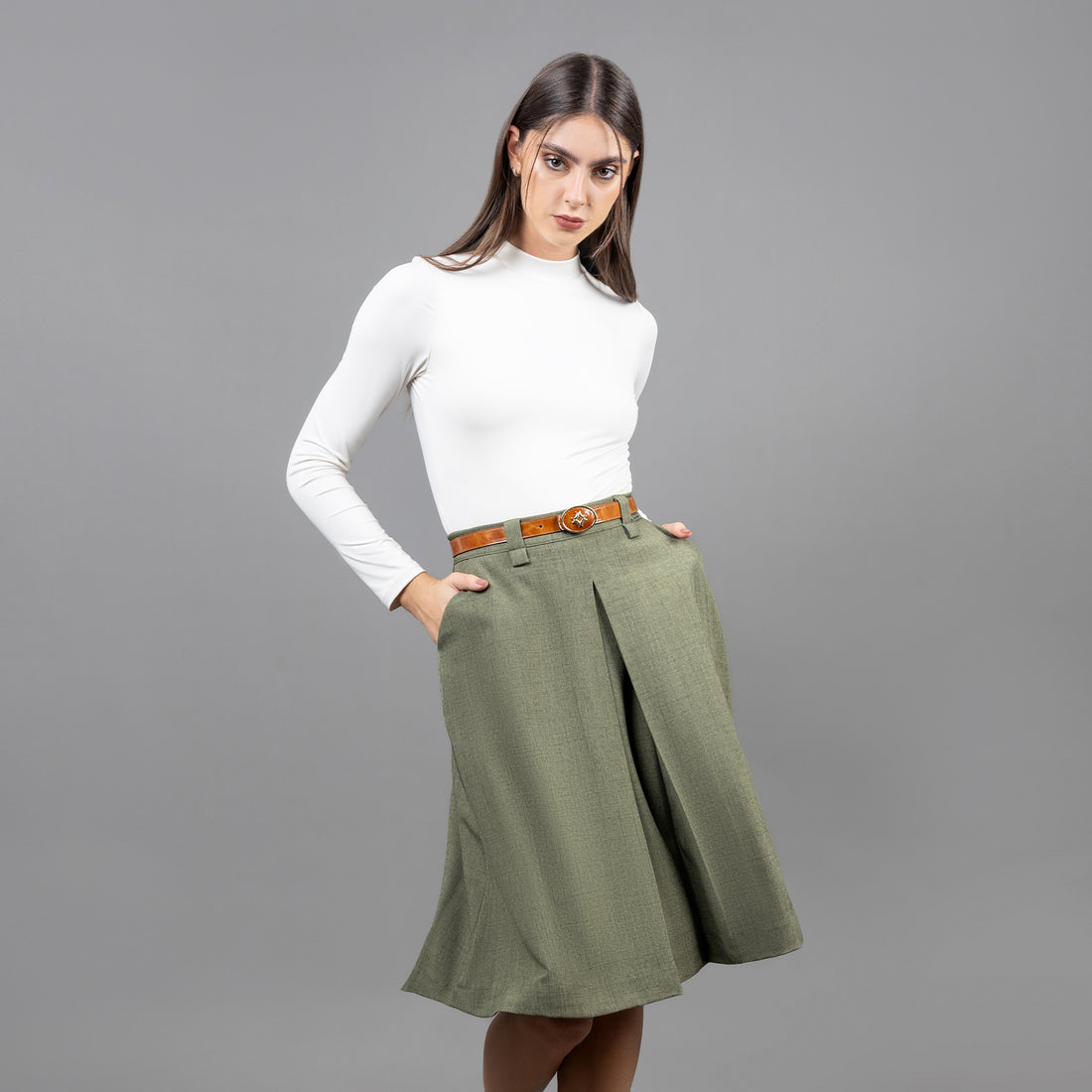 Falda Plisada Cumbre Verde