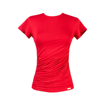 Polo Frunces Manga Corta Rojo