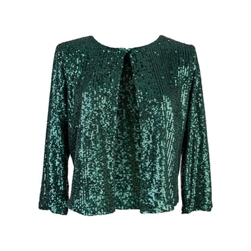 Bolero M-L Lentejuelas Verde