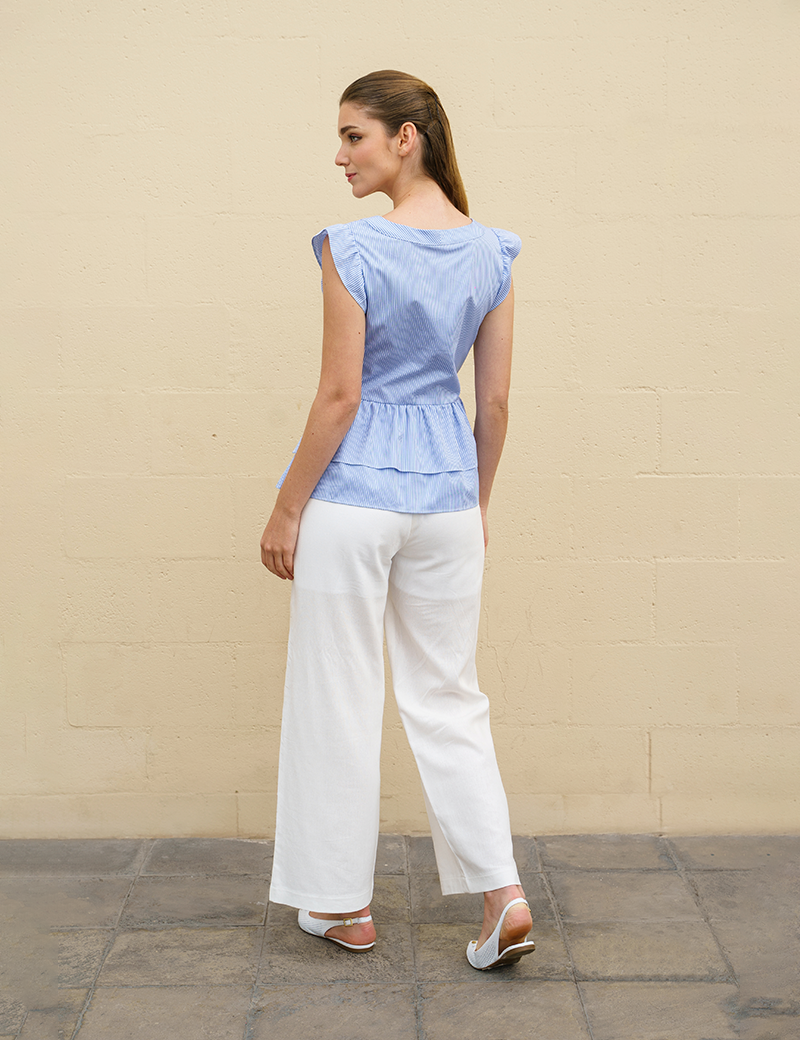 Blusa Volantes Rayas