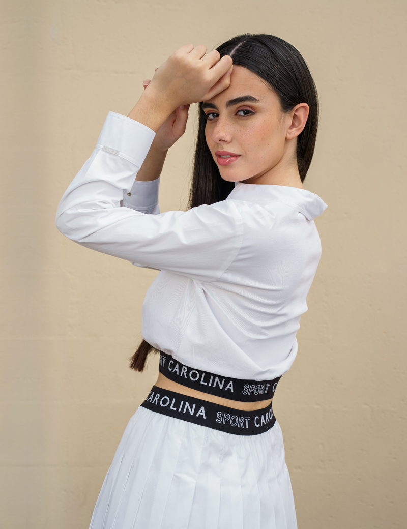 Blusa Camisera M/L Algodón Semi Crop