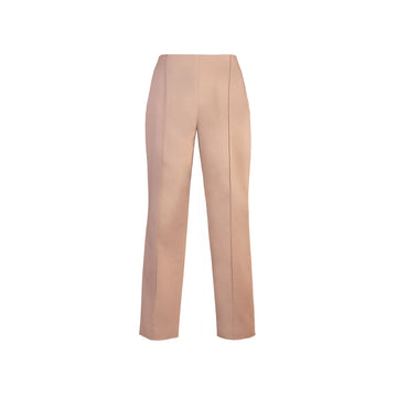 Pantalón Recto Satín Beige