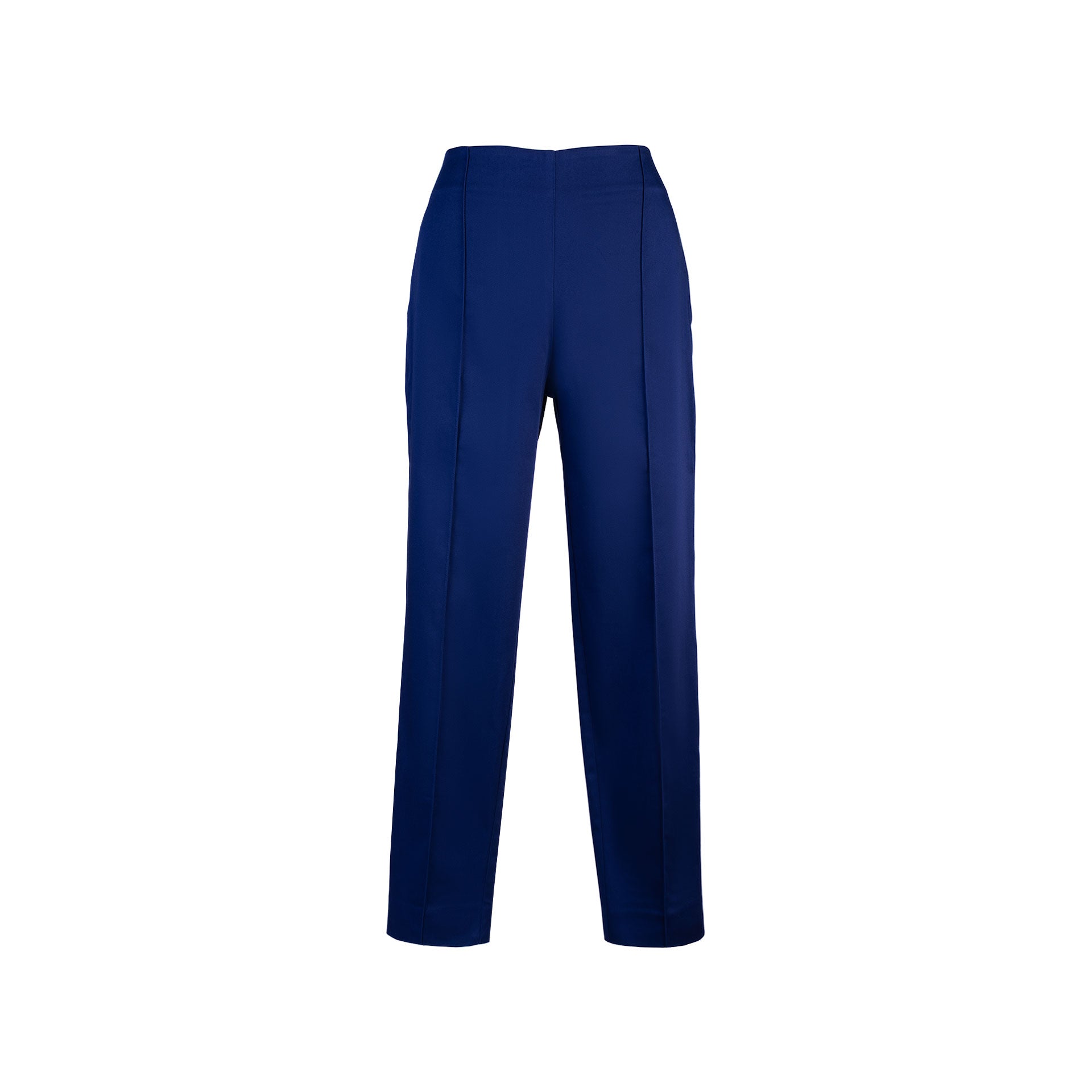 Pantalón Recto Satín Azulino
