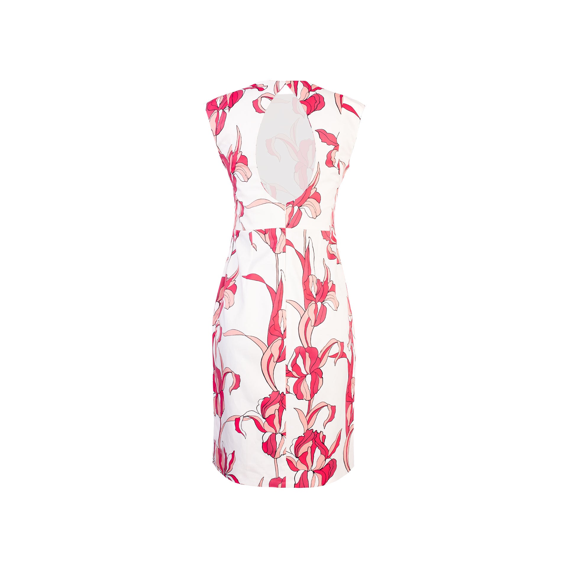Vestido Escote Espalda Fucsia