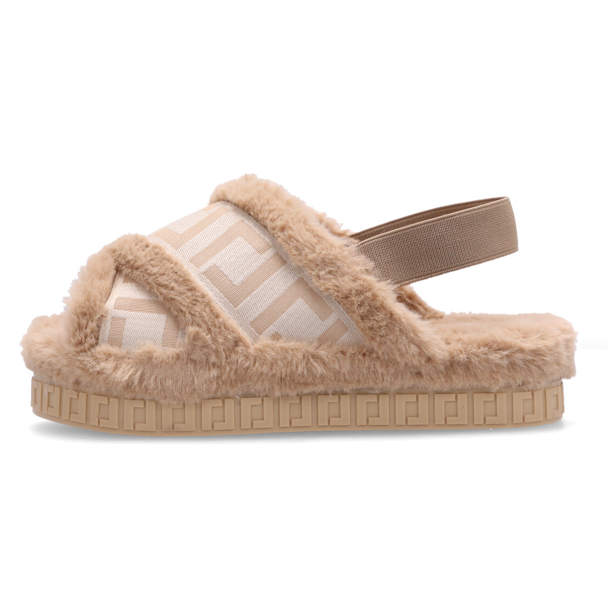 Sandalia Faux Fur LDL 60410001 Nocciola