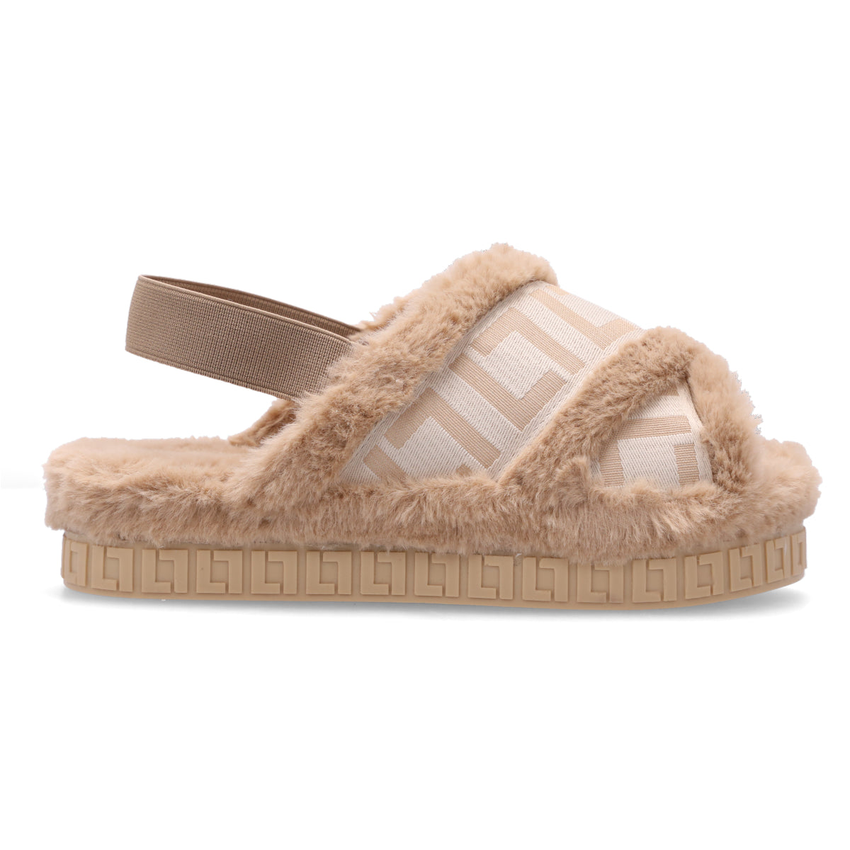 Sandalia Faux Fur LDL 60410001 Nocciola