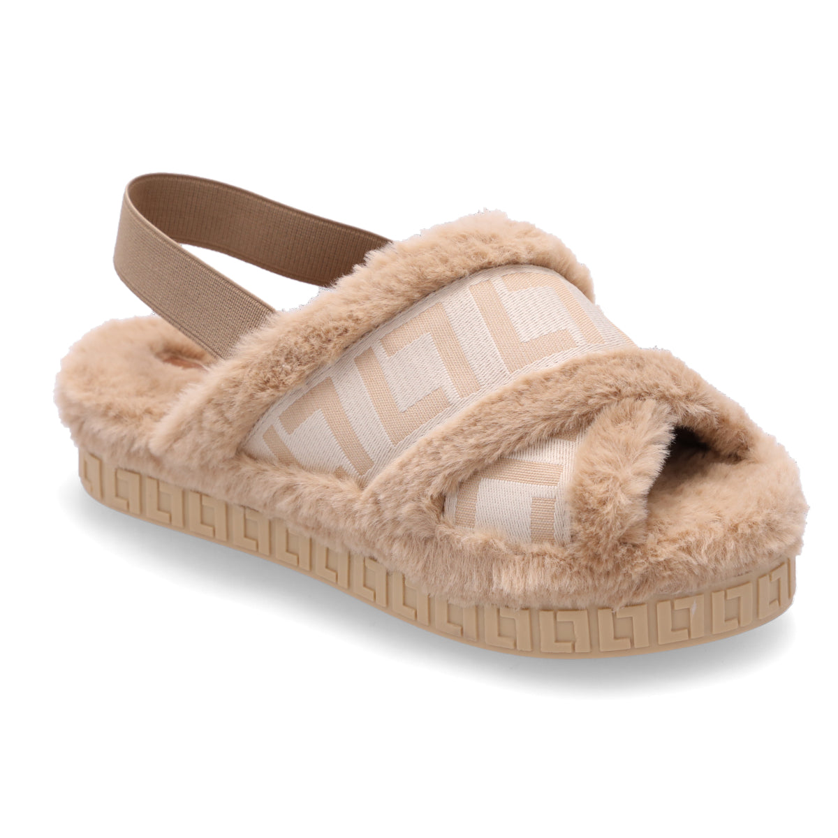 Sandalia Faux Fur LDL 60410001 Nocciola