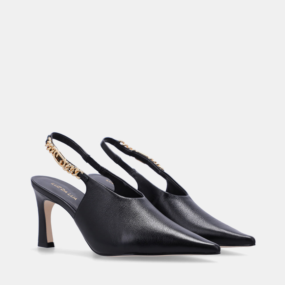 Zapato Slingback Heel LDL 80340009 Black