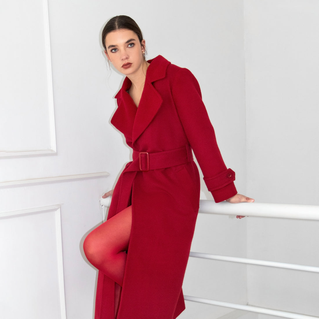 Abrigo Alpaca Katherine Rojo
