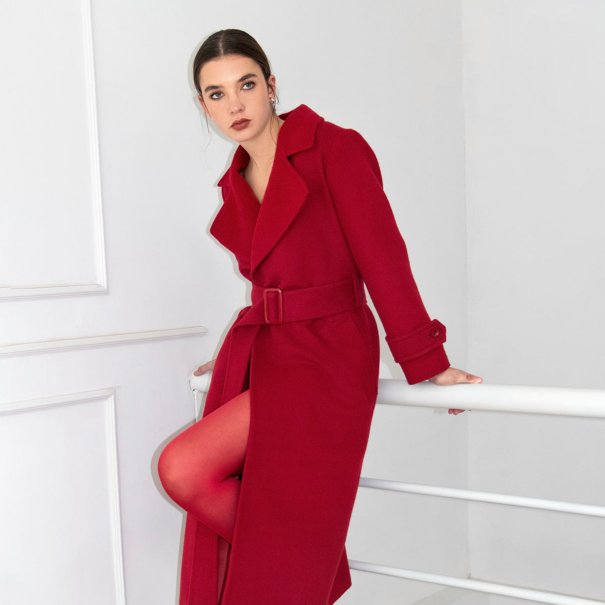 Abrigo Alpaca Katherine Rojo