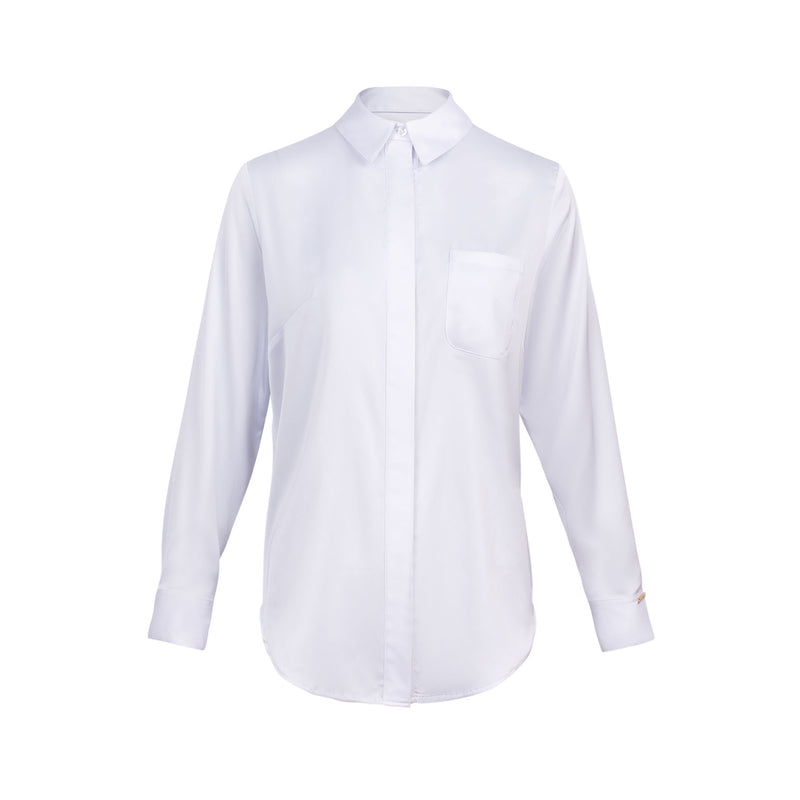 Blusa Clásica con Bolsillo Irene Blanco