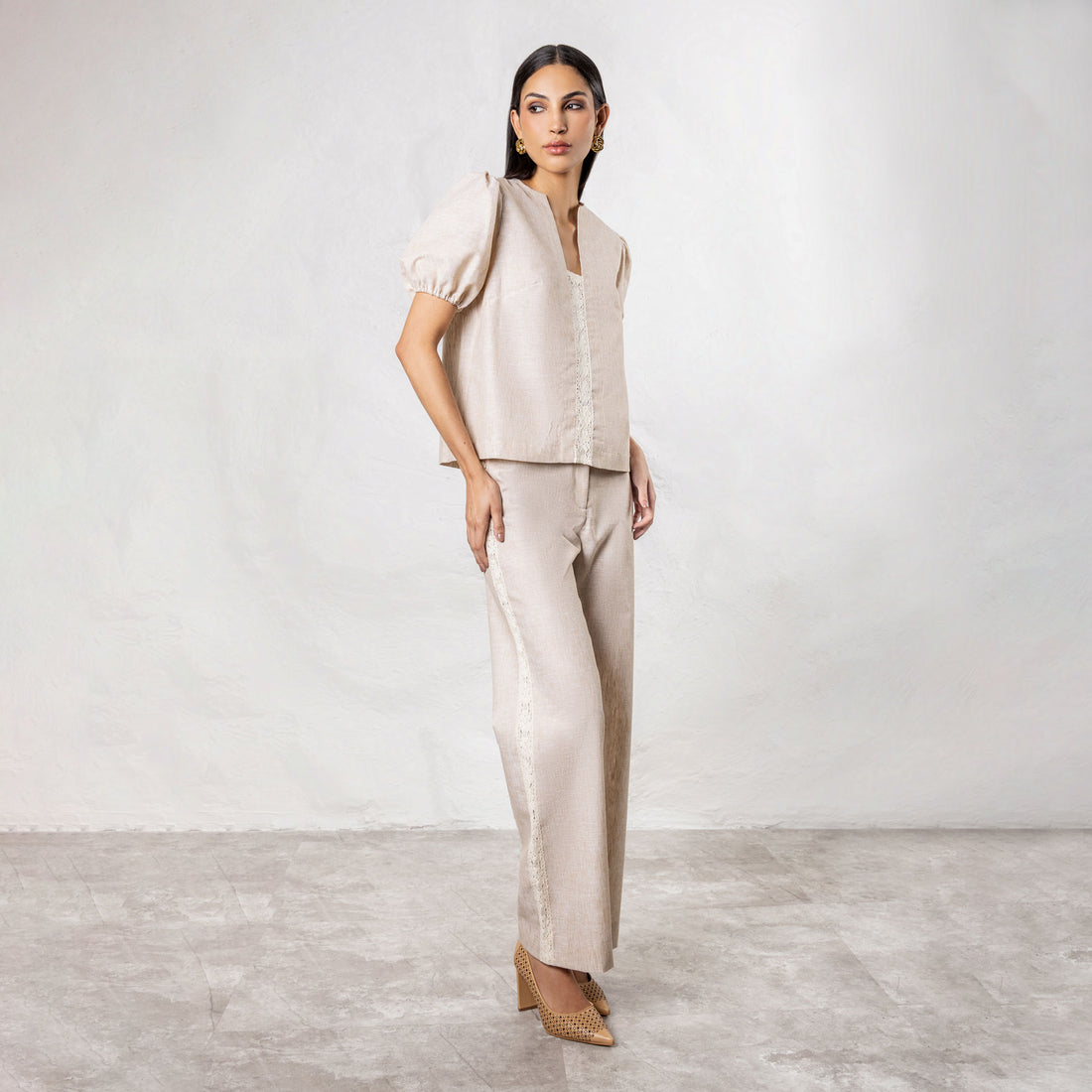 Pantalón Lino Sabinne Beige