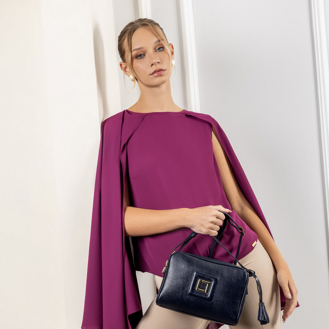 Blusa Estilo Capa Amauta Morado