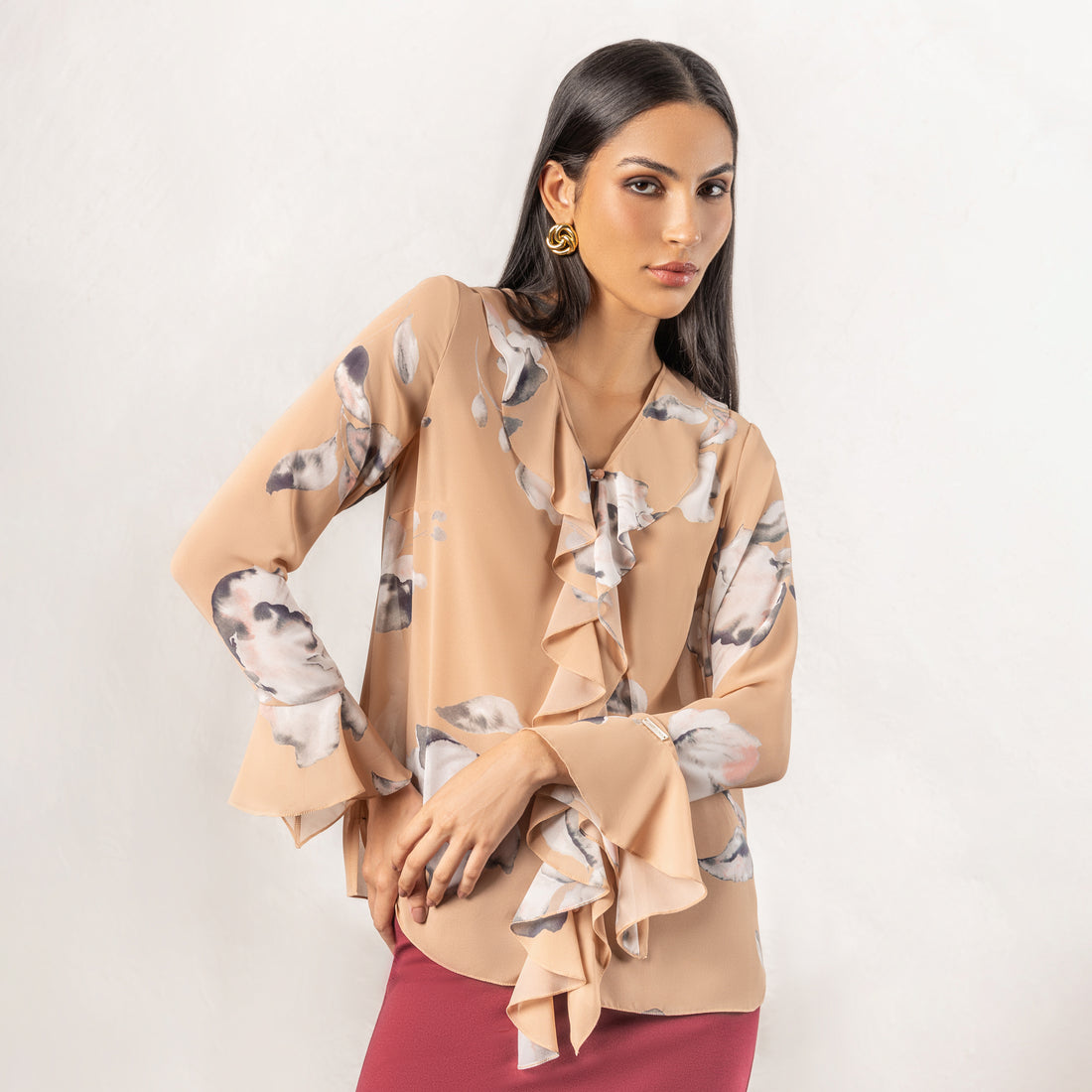 Blusa Estilo Capa Asha Nude