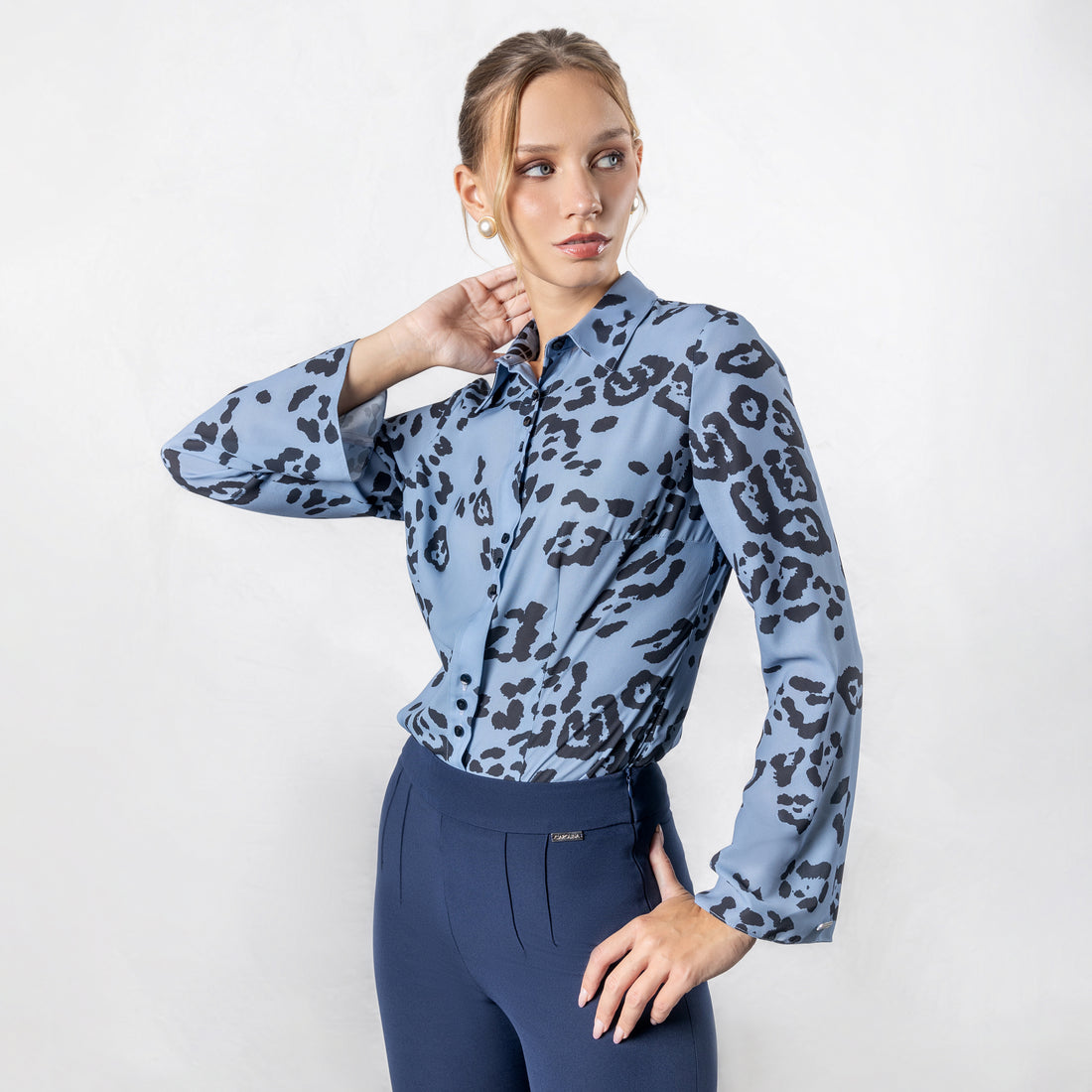 Blusa Imara Acero/Negro