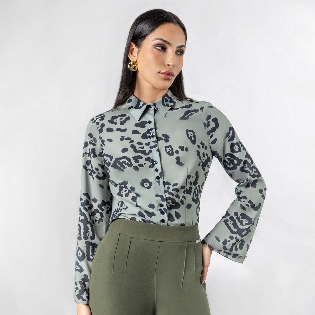 Blusa Imara Verde/Negro