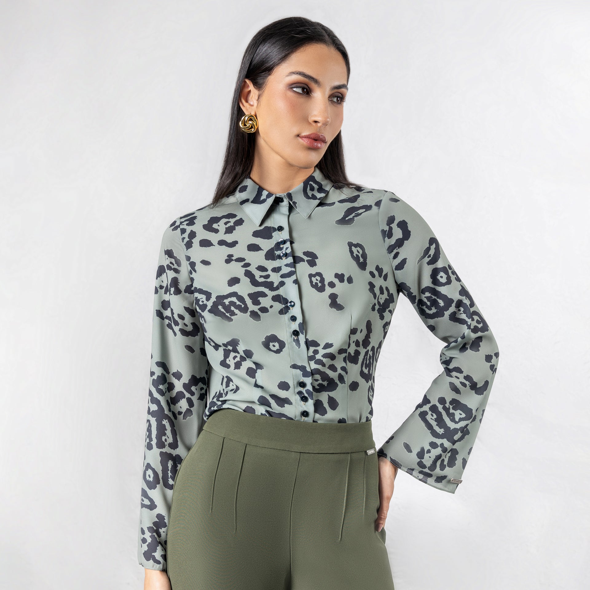Blusa Imara Verde/Negro