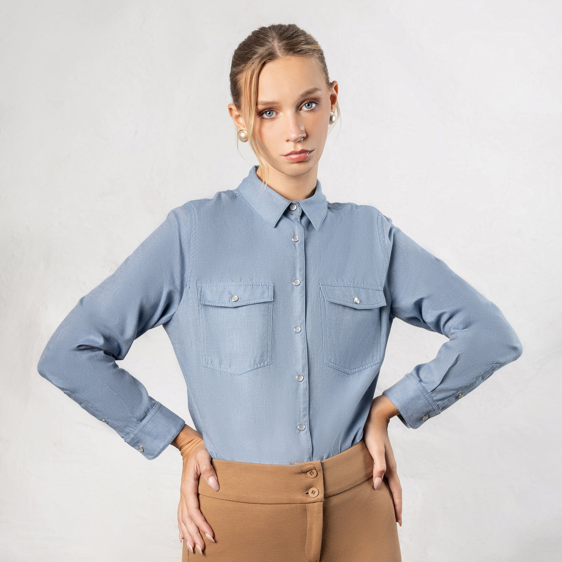 Blusa Ishtar Celeste