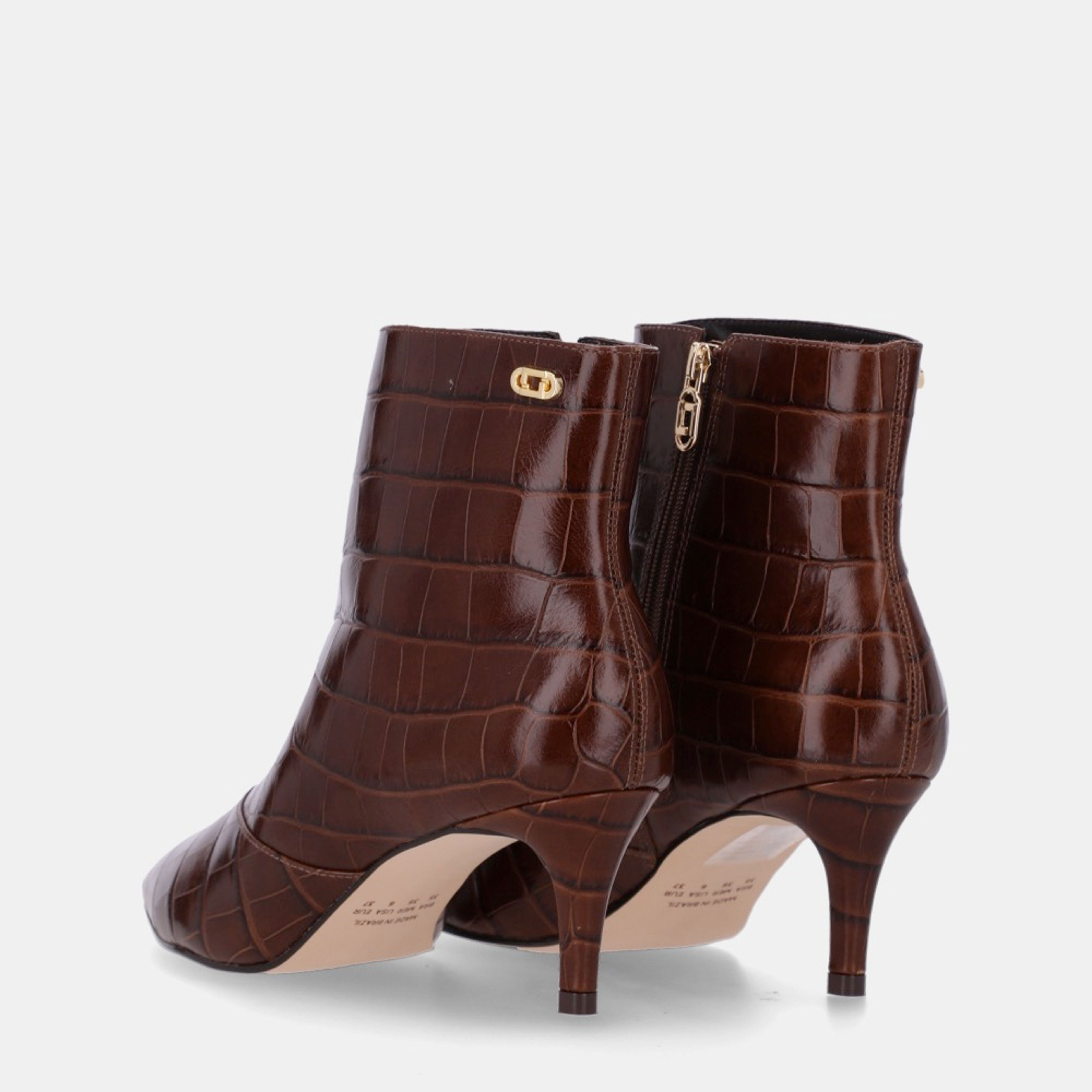 BOTÍN CROCO-EFFECT KITTEN HEEL LDL 80830009