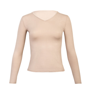 Polo Básico Vinca Cuello V Beige