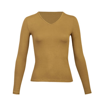 Polo Básico Vinca Cuello V Camel