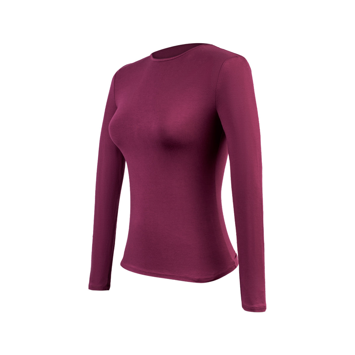 POLO M/L CUELLO REDONDO USAMBARA VINO