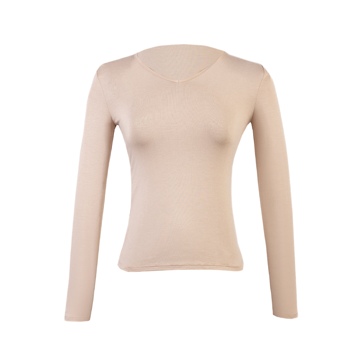 POLO M/L CUELLO V USAMBARA BEIGE