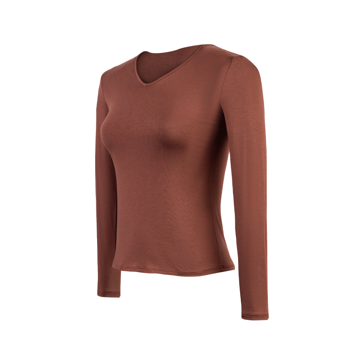 POLO M/L CUELLO V USAMBARA MARRON
