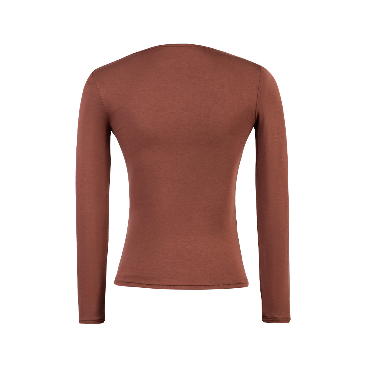 POLO M/L CUELLO V USAMBARA MARRON