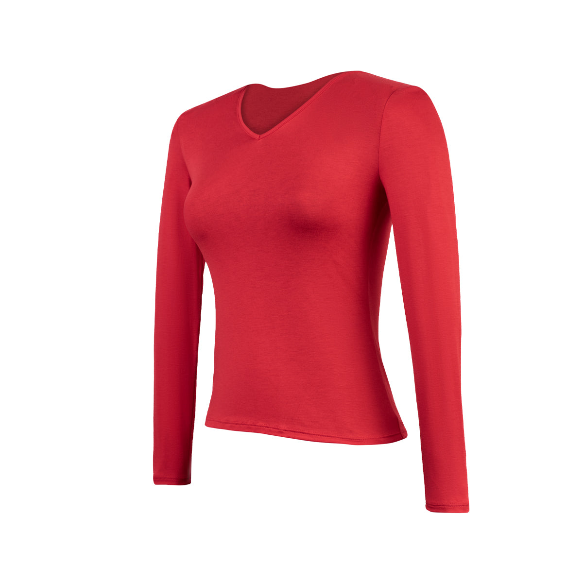 POLO M/L CUELLO V USAMBARA ROJO