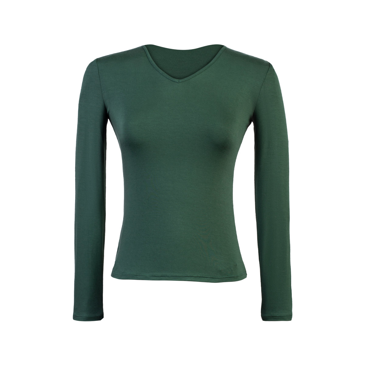 POLO M/L CUELLO V USAMBARA VERDE