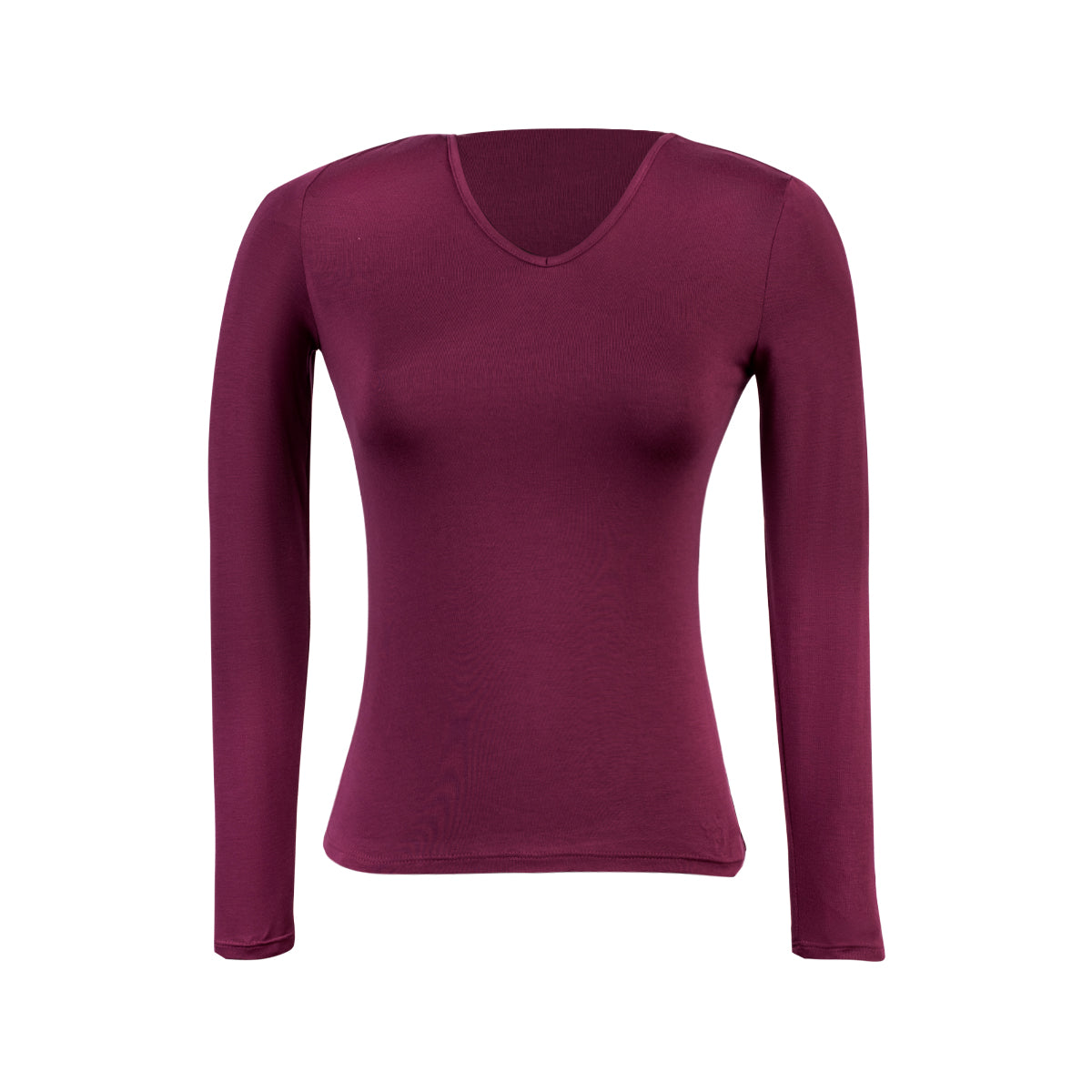 POLO M/L CUELLO V USAMBARA VINO