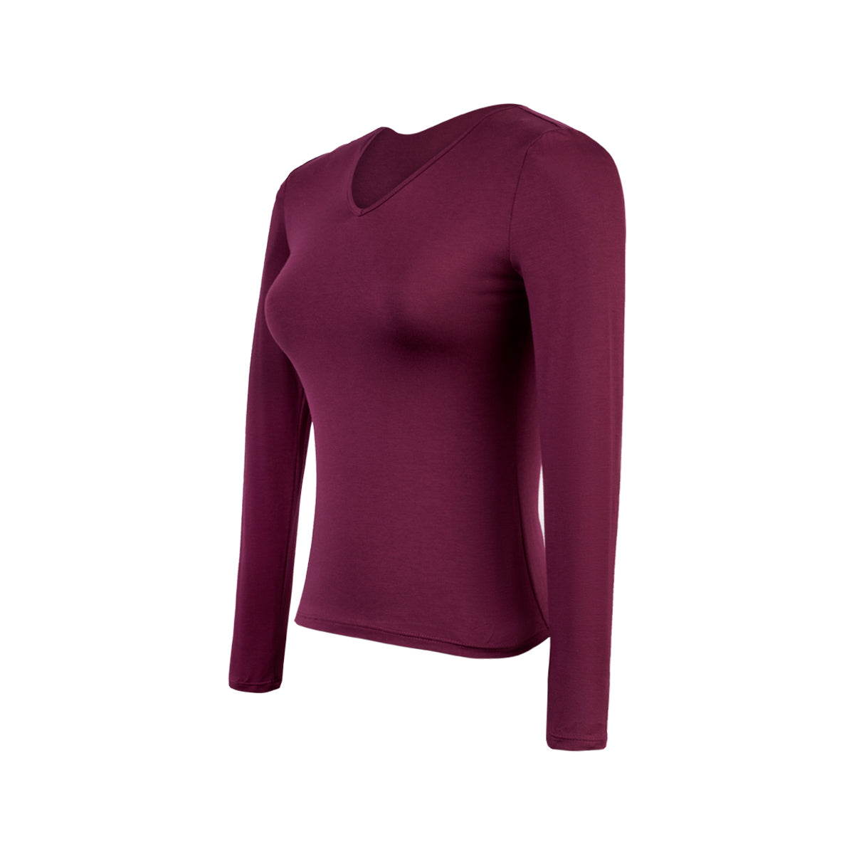 POLO M/L CUELLO V USAMBARA VINO