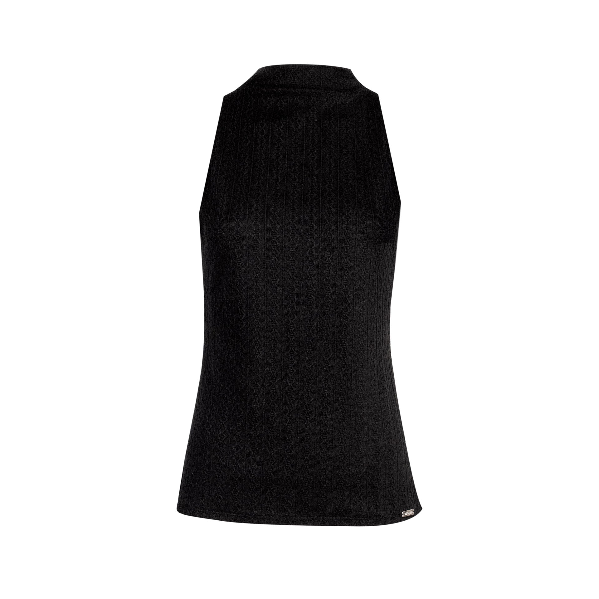 POLO TEJIDO CUELLO ALTO LATIFA NEGRO