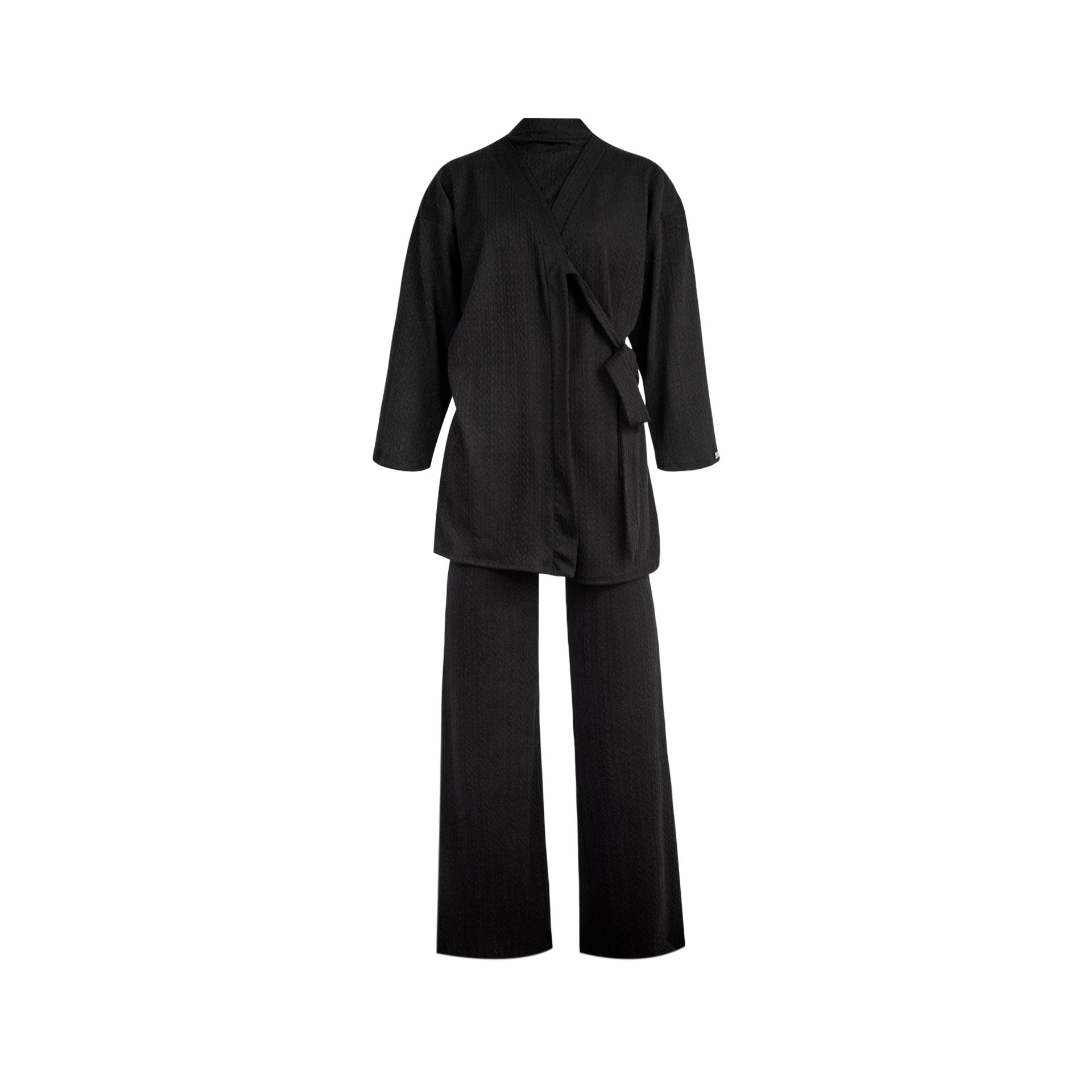 PANTALÓN TEJIDO LATIFA NEGRO