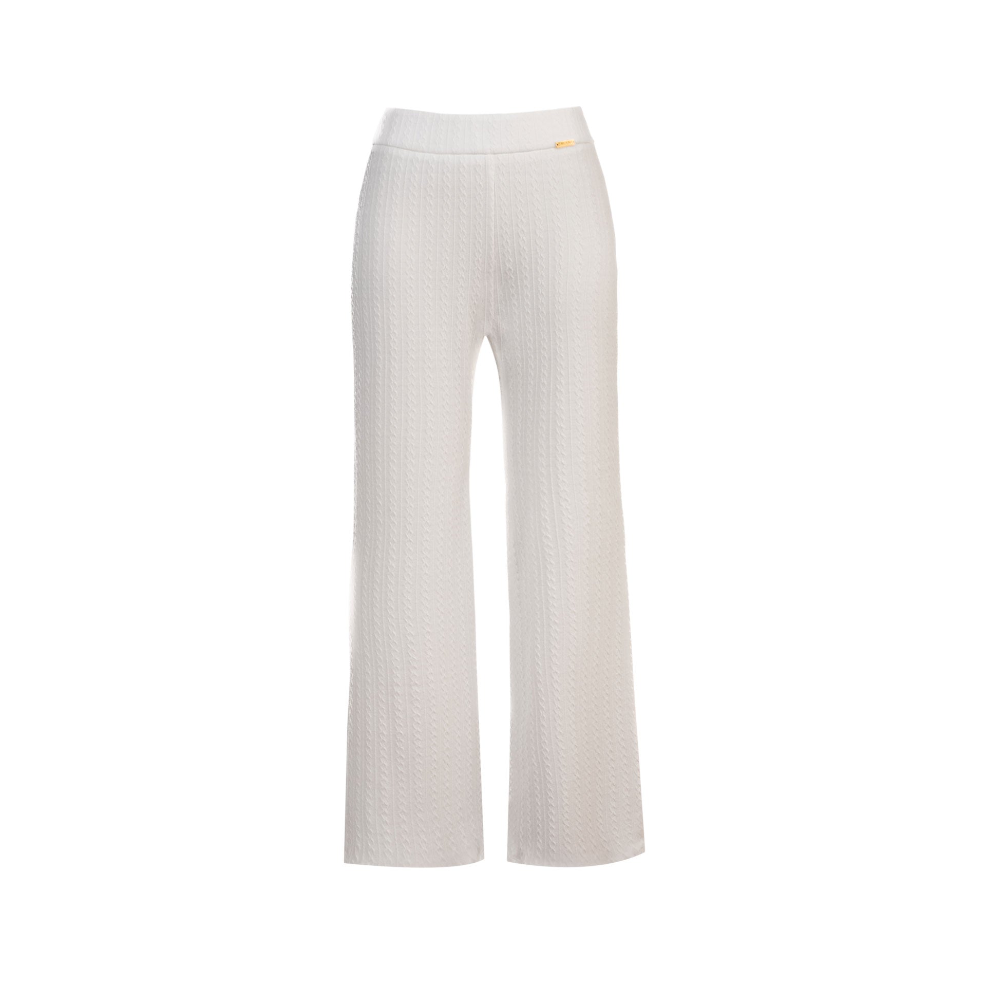 PANTALÓN TEJIDO LATIFA HUESO