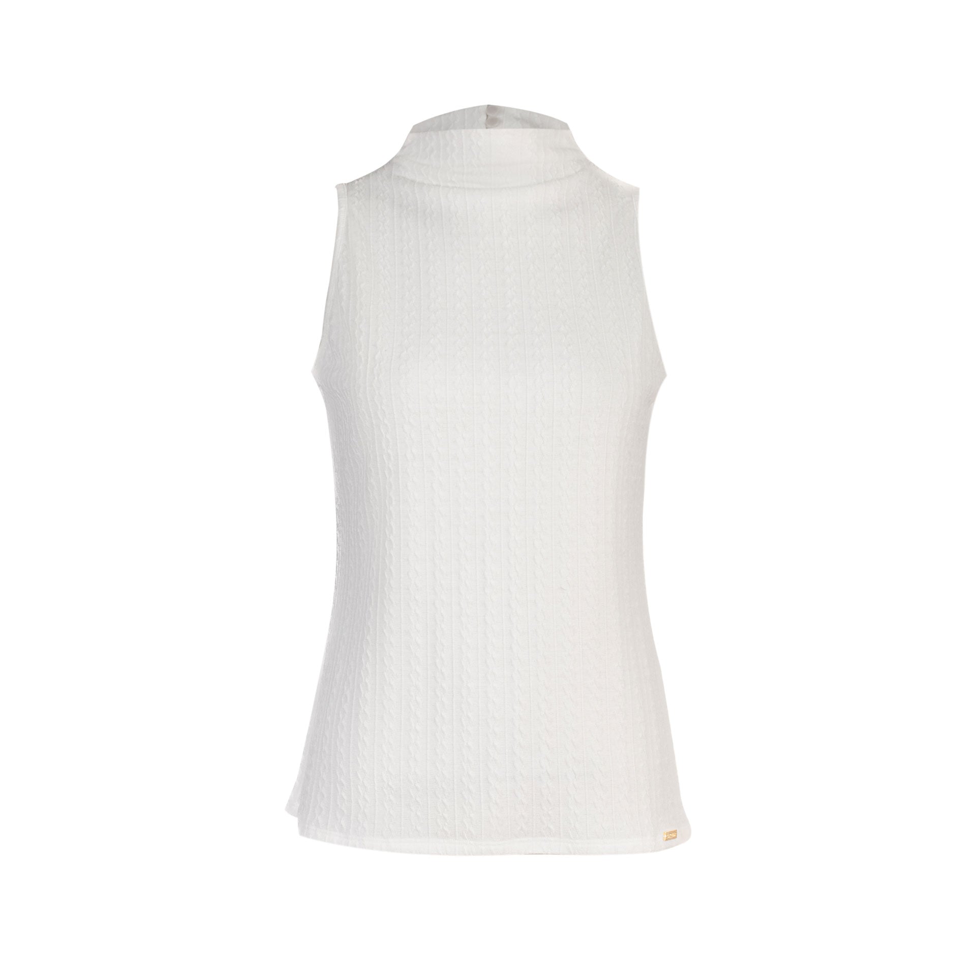 POLO TEJIDO CUELLO ALTO LATIFA HUESO
