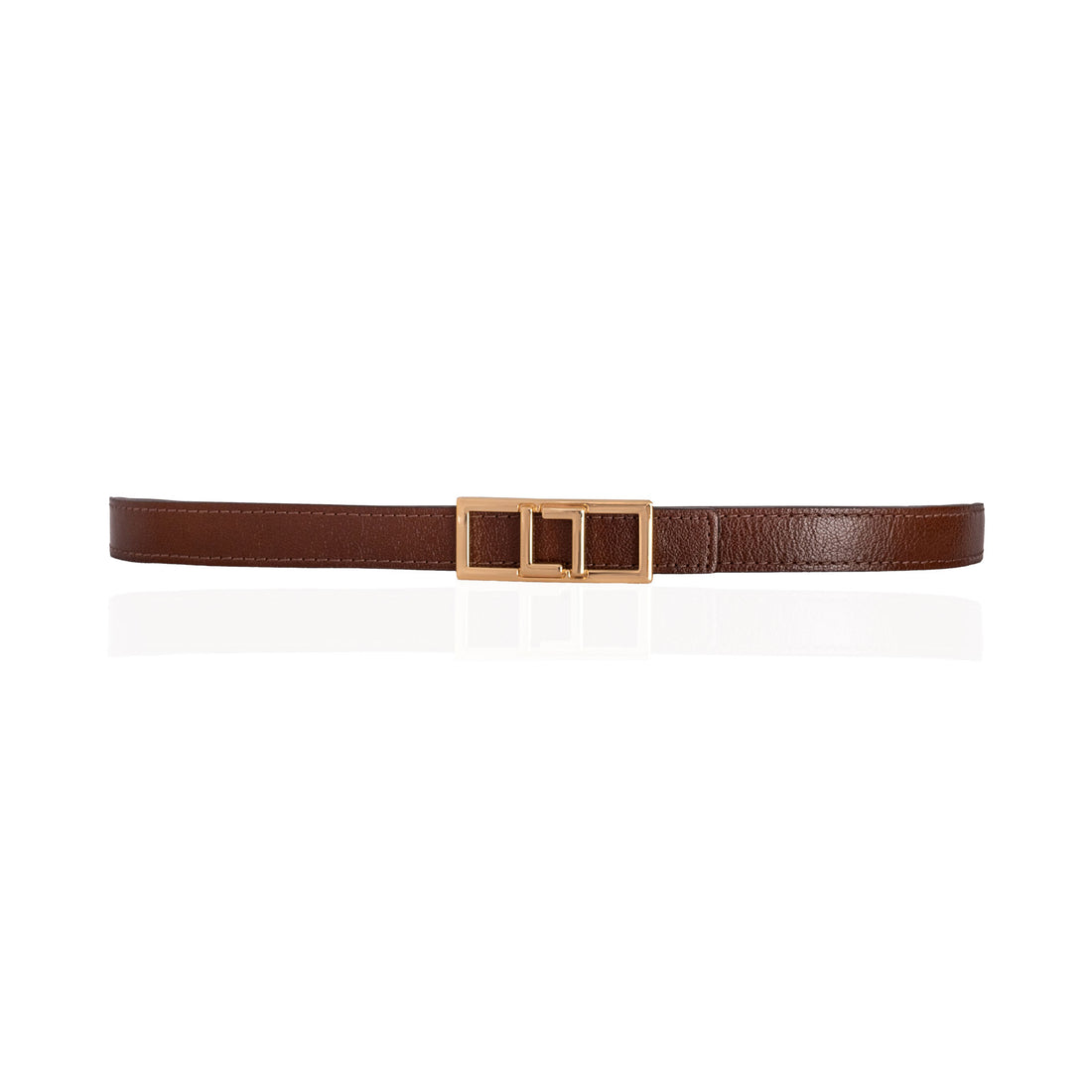 Correa Rev Square Buckle Ancha LDL 35001084 Trufa/Negro