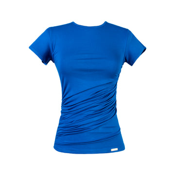 Polo Frunces Manga Corta Azulino