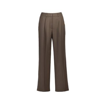 Pantalón Pliegues Tesalia Marrón