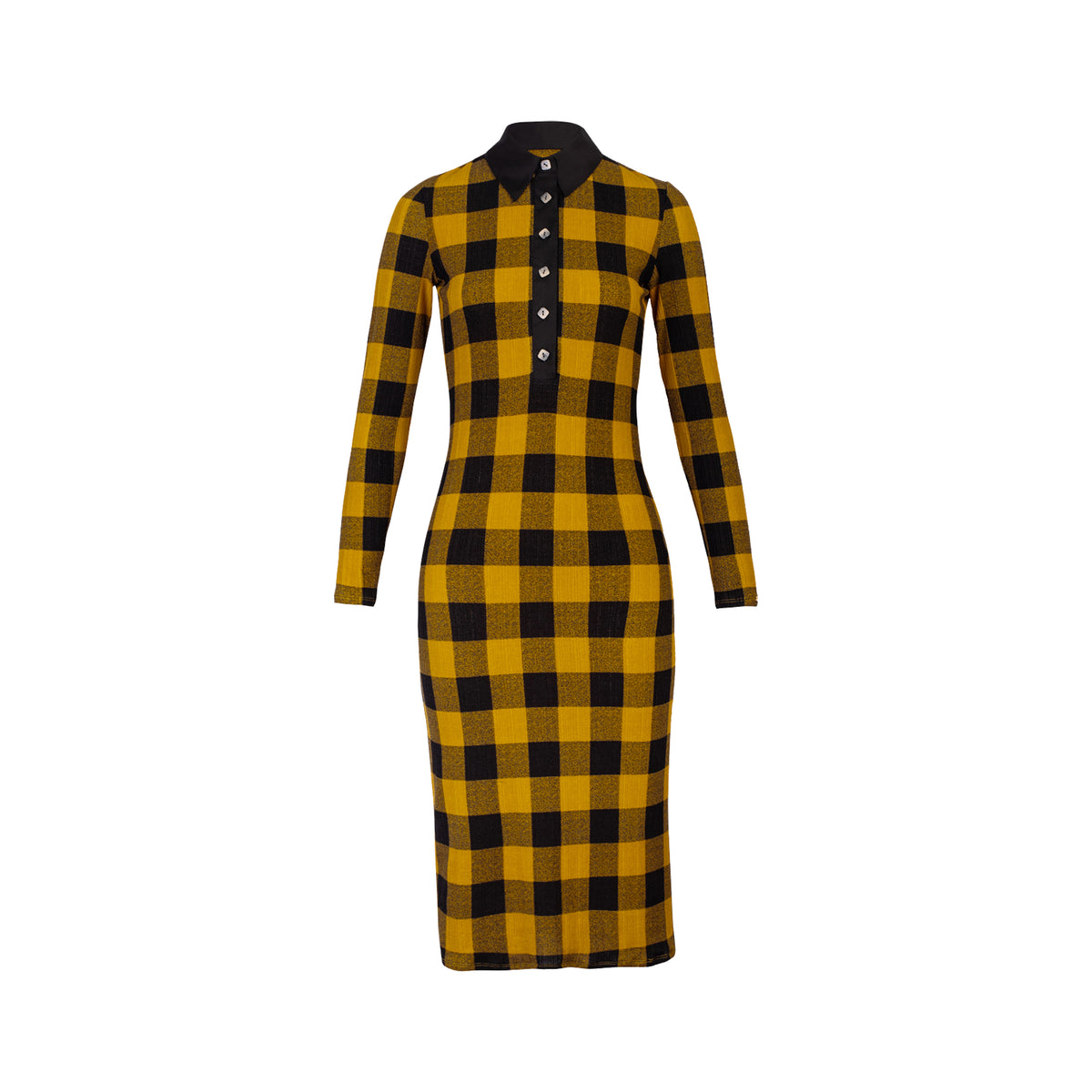 Vestido Camisero Bruna Mostaza