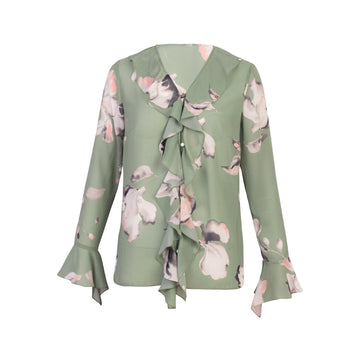 Blusa Estilo Capa Asha Verde