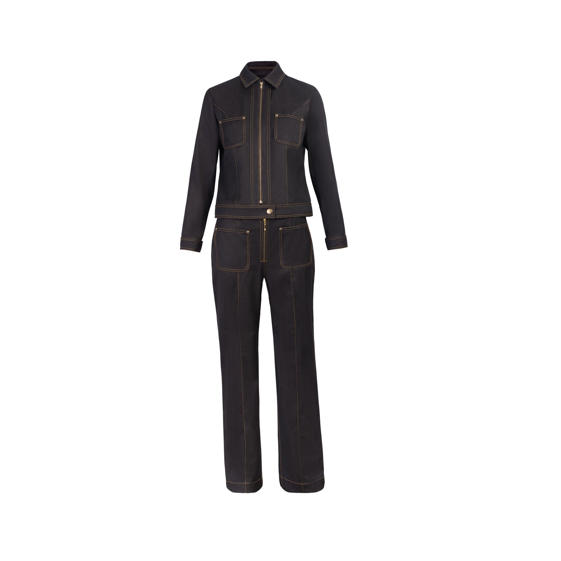 Chaqueta Denim Cremallera Harper Negro