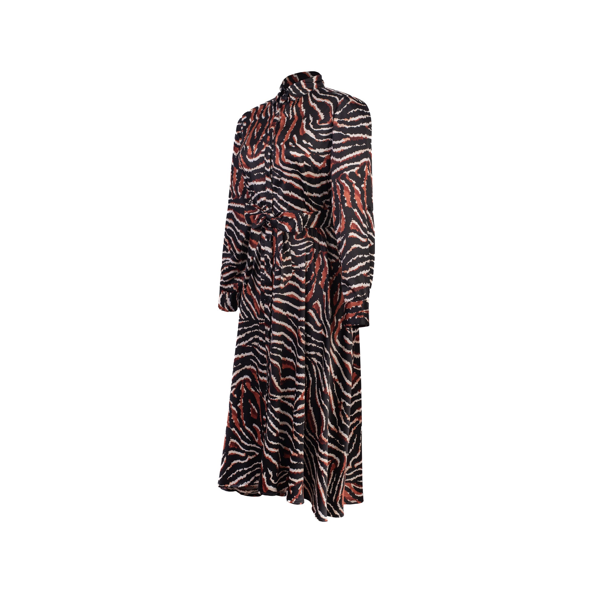 VESTIDO CAMISERO MIRAGEM NEGRO/LACRE