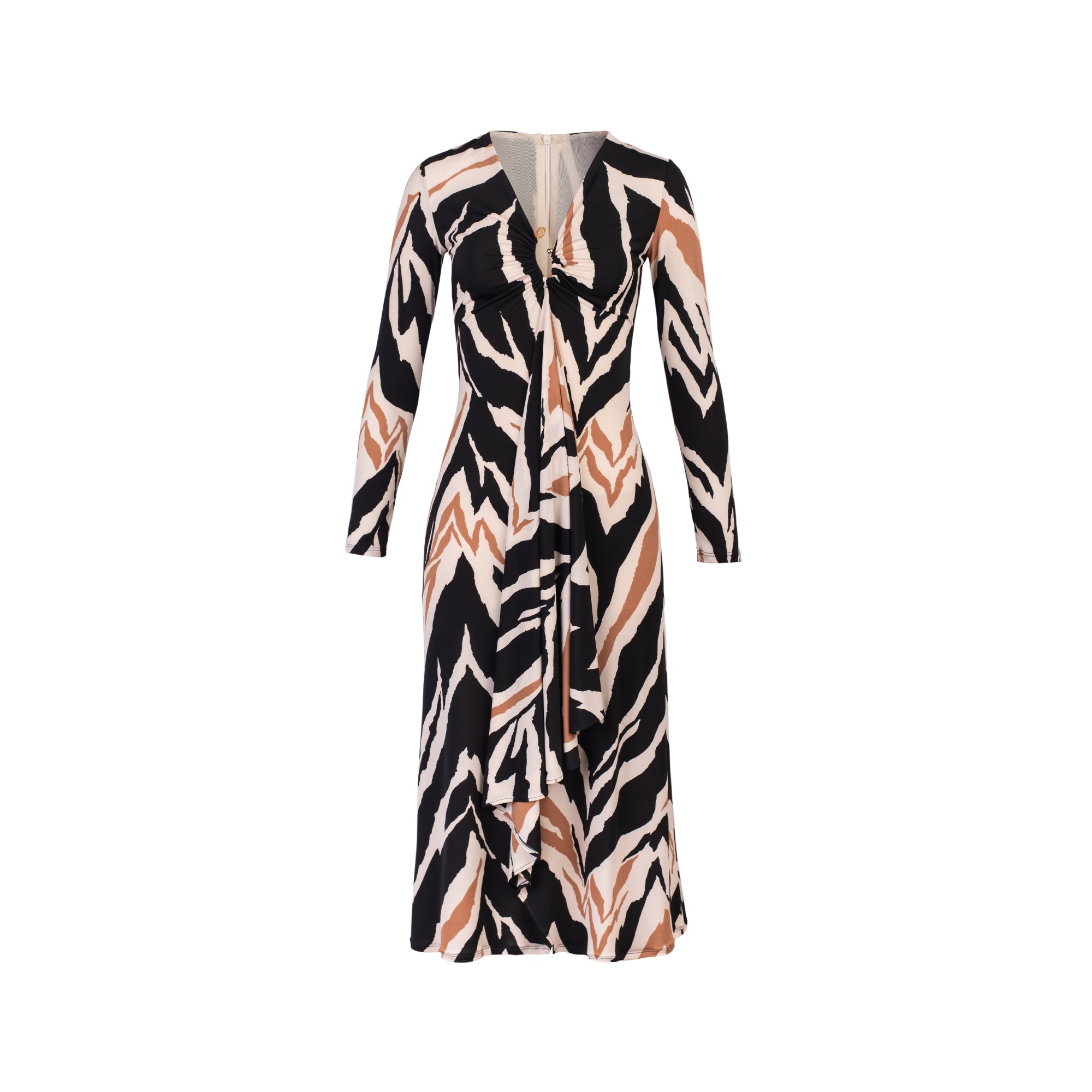 Vestido Zaira Crema/Negro