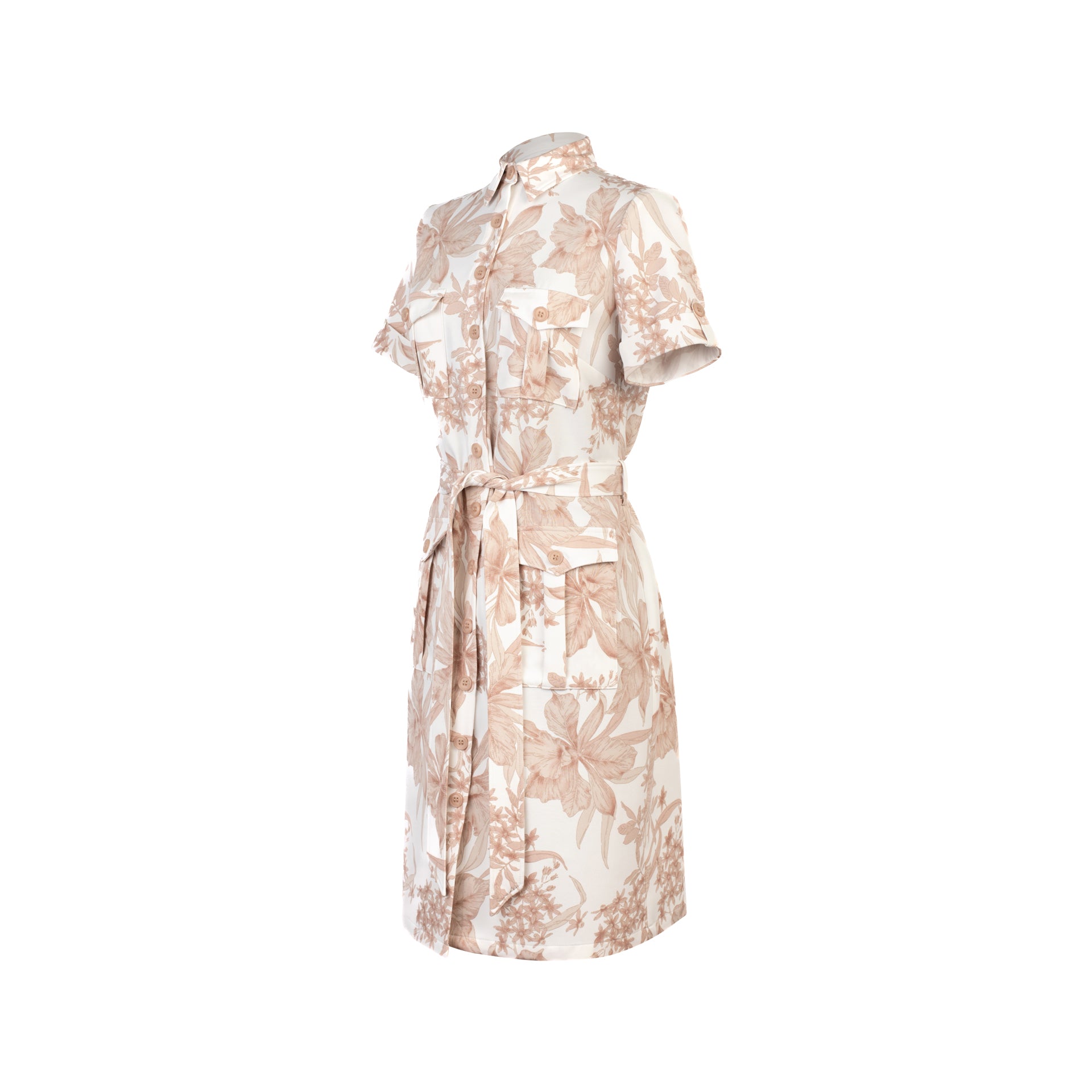 Vestido Camisero Olivia Naranja
