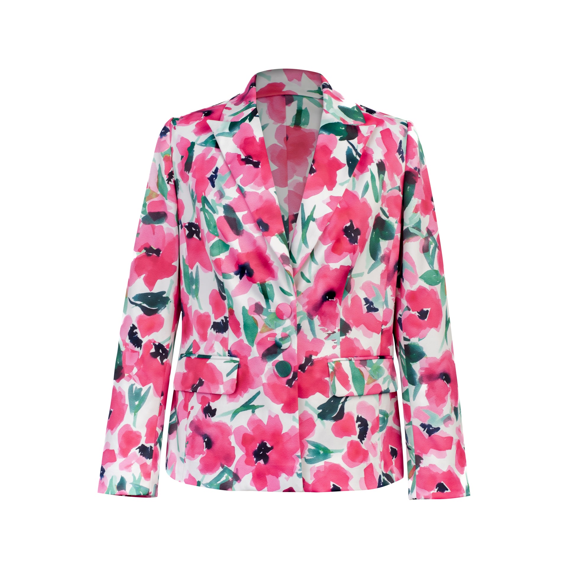 SACO M/L 3 BOTONES GALEA FUCSIA