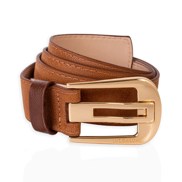 Correa Ornamental Buckle Ancha LDL 3500424 Arenito Canela