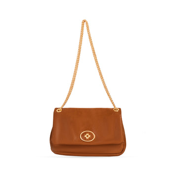 Bolso Satchel Emblem Mediano LDL  2000693 Arenito Canela