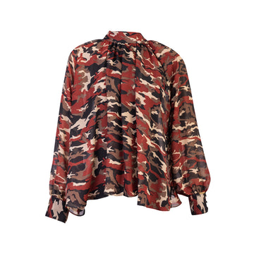 Blusa Bullonada Geoda Rojo